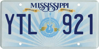 MS license plate YTL921