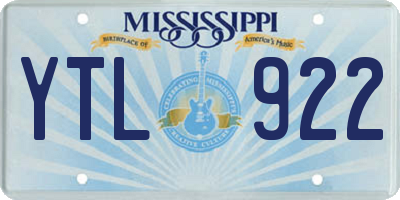 MS license plate YTL922