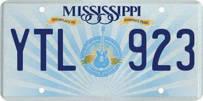 MS license plate YTL923