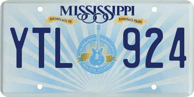 MS license plate YTL924
