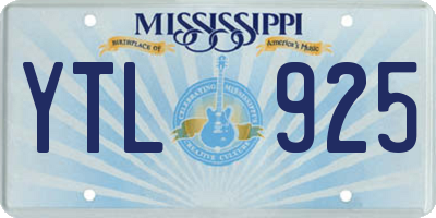 MS license plate YTL925