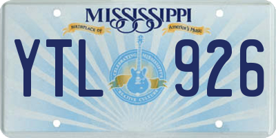 MS license plate YTL926