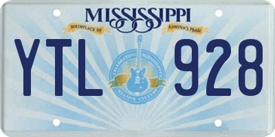 MS license plate YTL928