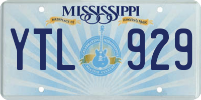 MS license plate YTL929