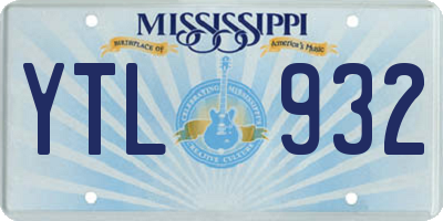 MS license plate YTL932