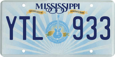 MS license plate YTL933