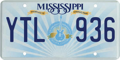 MS license plate YTL936