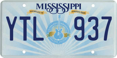 MS license plate YTL937