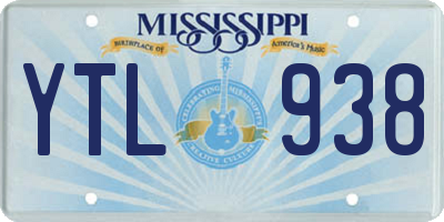 MS license plate YTL938