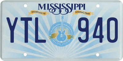 MS license plate YTL940