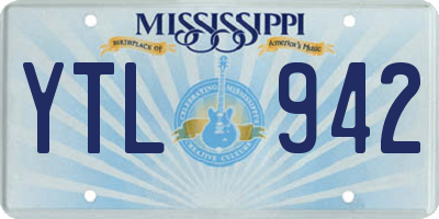 MS license plate YTL942