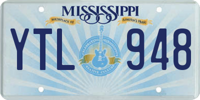 MS license plate YTL948