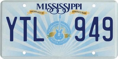 MS license plate YTL949