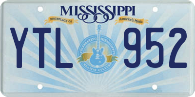 MS license plate YTL952