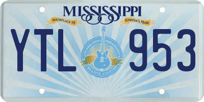 MS license plate YTL953