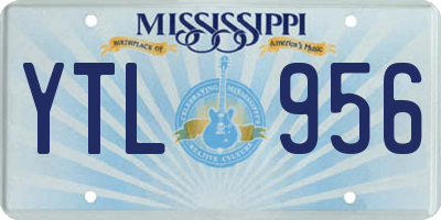 MS license plate YTL956