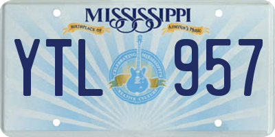 MS license plate YTL957