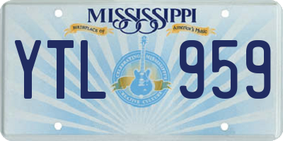 MS license plate YTL959