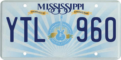 MS license plate YTL960