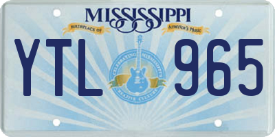 MS license plate YTL965