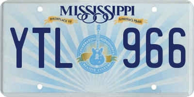MS license plate YTL966