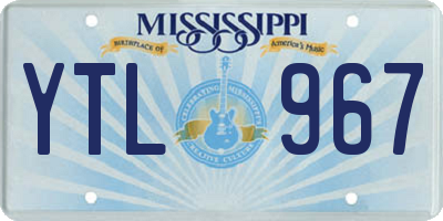 MS license plate YTL967