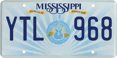 MS license plate YTL968