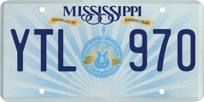 MS license plate YTL970