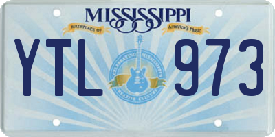 MS license plate YTL973