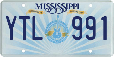 MS license plate YTL991