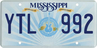 MS license plate YTL992