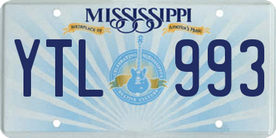 MS license plate YTL993