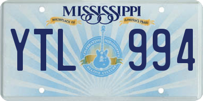MS license plate YTL994
