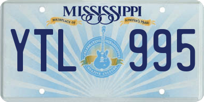 MS license plate YTL995