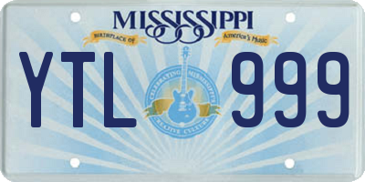 MS license plate YTL999
