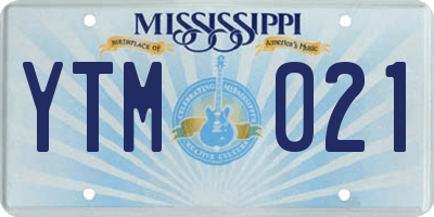 MS license plate YTM021