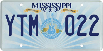 MS license plate YTM022