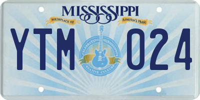 MS license plate YTM024
