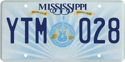 MS license plate YTM028