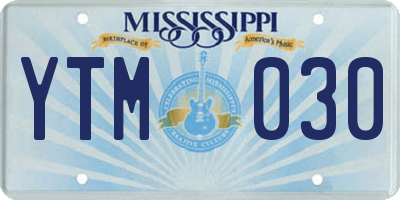 MS license plate YTM030