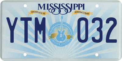 MS license plate YTM032