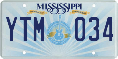 MS license plate YTM034