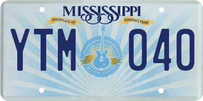 MS license plate YTM040