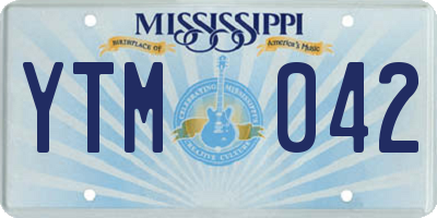 MS license plate YTM042