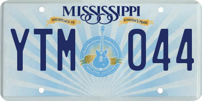 MS license plate YTM044