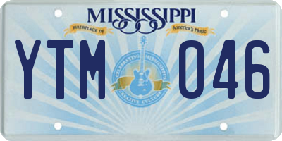 MS license plate YTM046