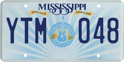MS license plate YTM048