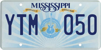 MS license plate YTM050