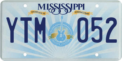 MS license plate YTM052