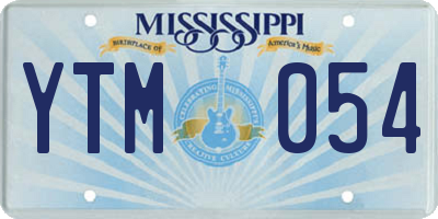 MS license plate YTM054